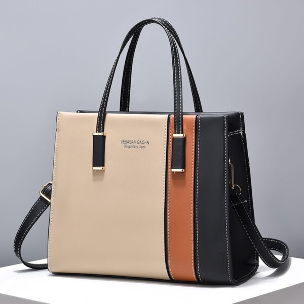 Patchwork Adjustable Strap Hand Bag