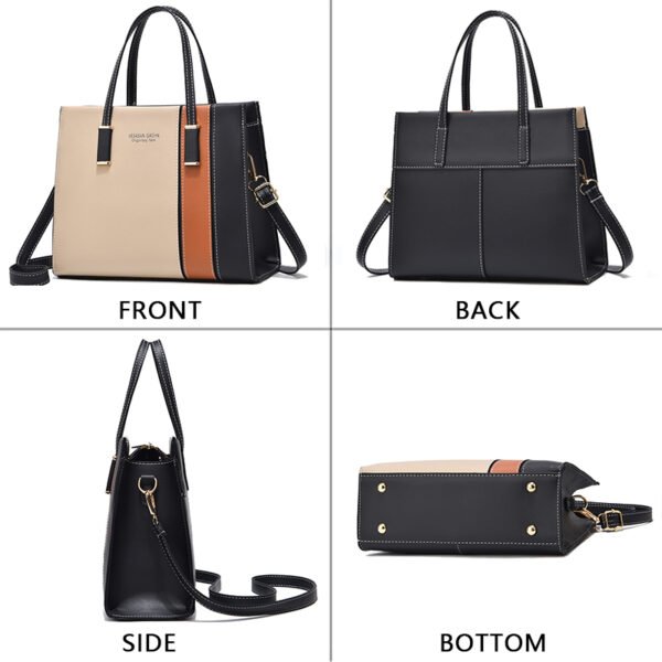 Patchwork Adjustable Strap Hand Bag - Image 4