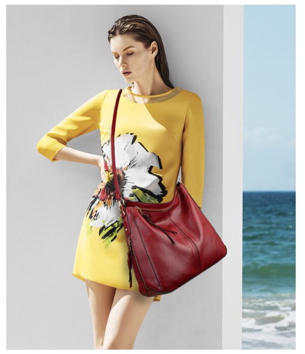 Leather Leisure Shoulder Bag - Image 11