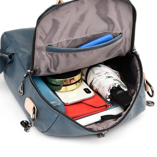 Soft Leather Ladies Backpack - Image 6