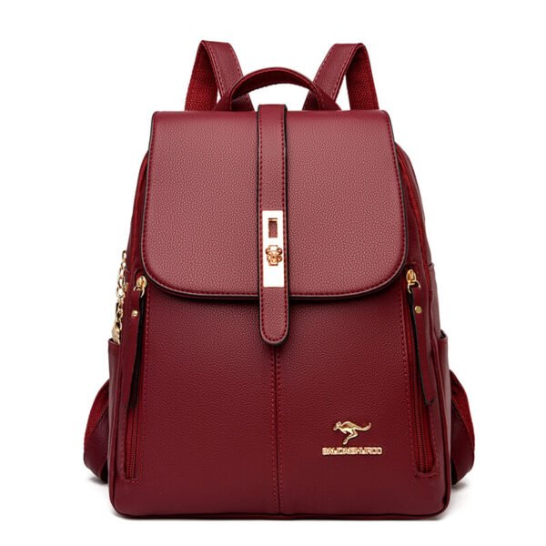 Luxury Women Leather Backpack - Image 3