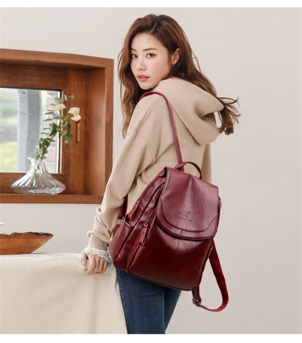 Genuine Leather Mochilas Backpack - Image 10
