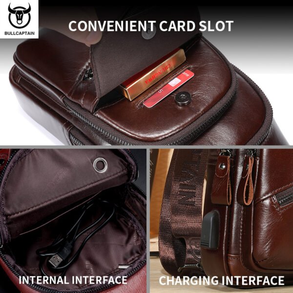 Latest Men's Leather Chest Bag - Image 6