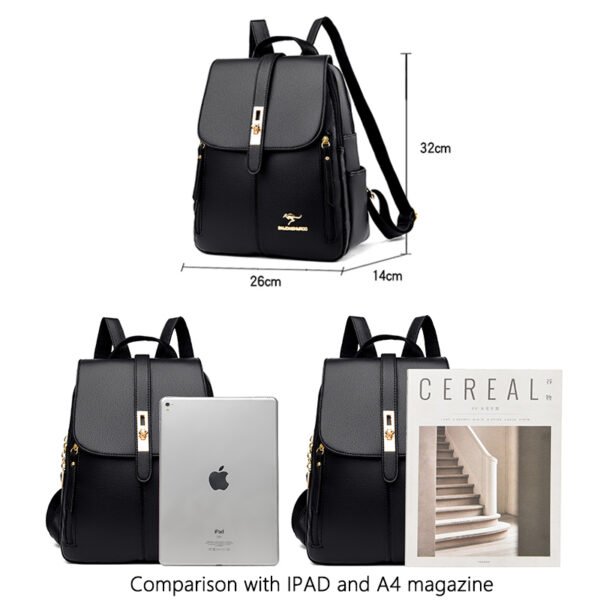 Luxury Women Leather Backpack - Image 5