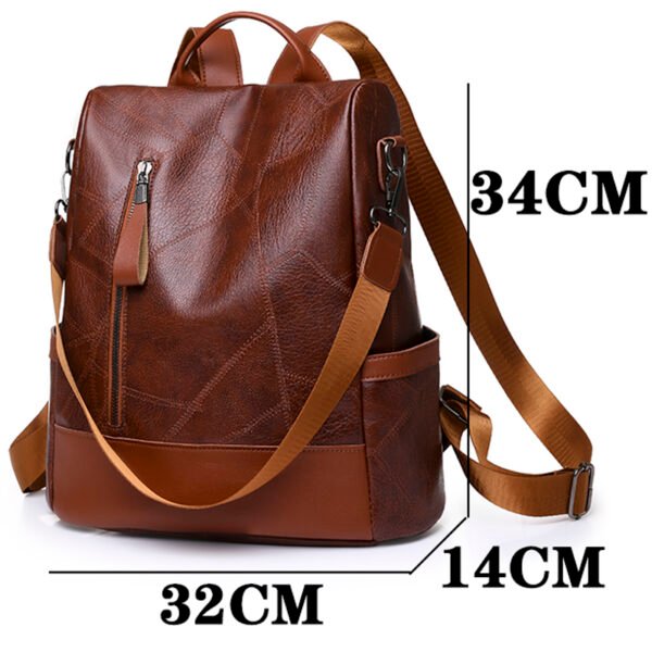 Soft Leather Fashion Backpack - Image 4