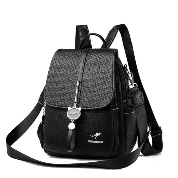 Pu Leather Stylish Backpack - Image 2