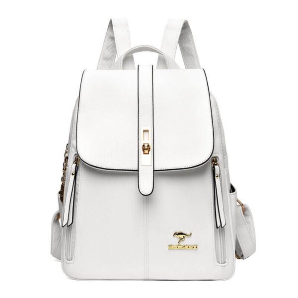 Luxury Women Leather Backpack - Image 4