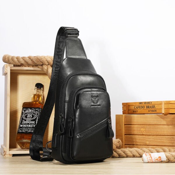 Latest Men's Leather Chest Bag - Image 3